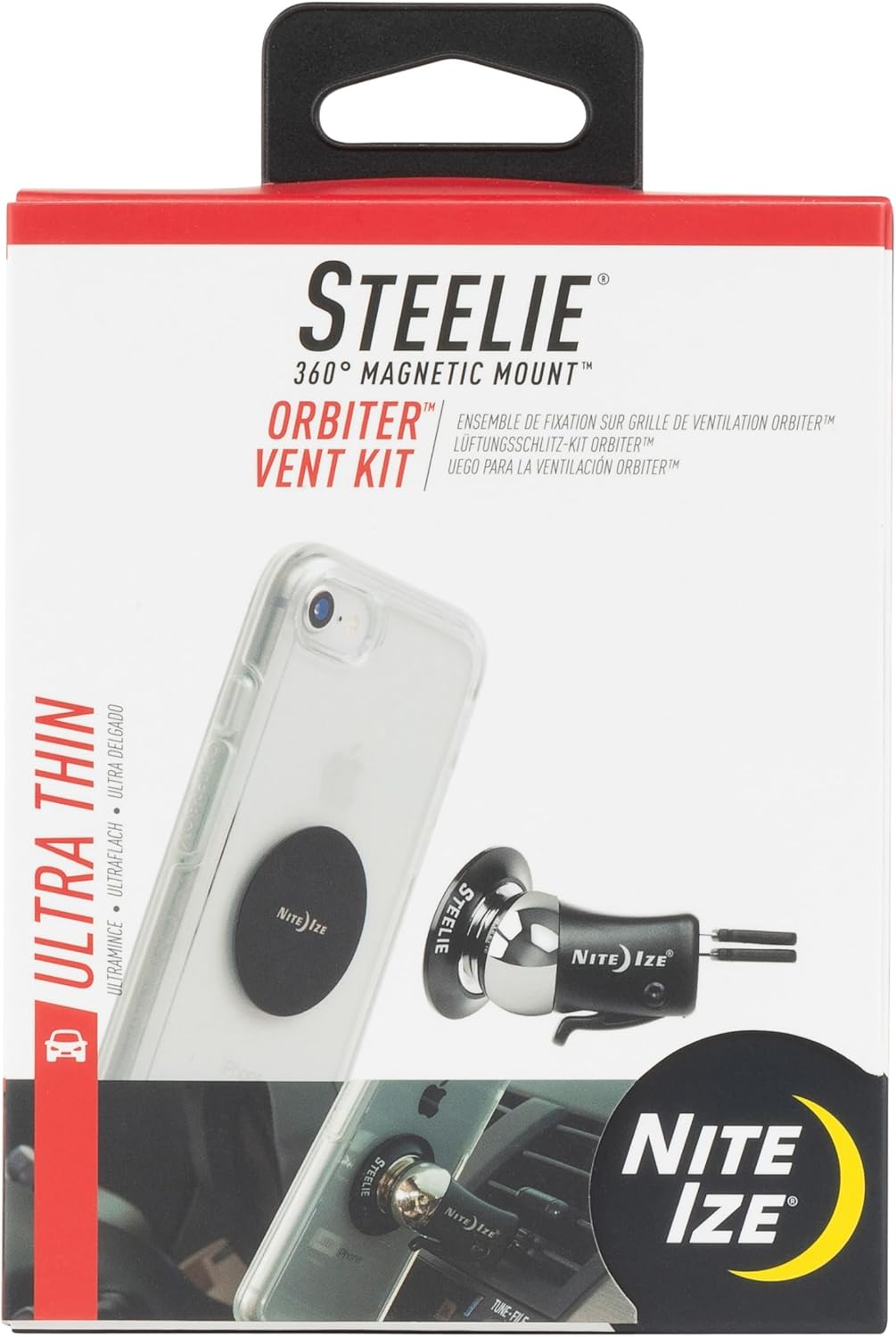 Nite Ize Steelie Vent Kit - Magnetic Phone Holder for Car Vents