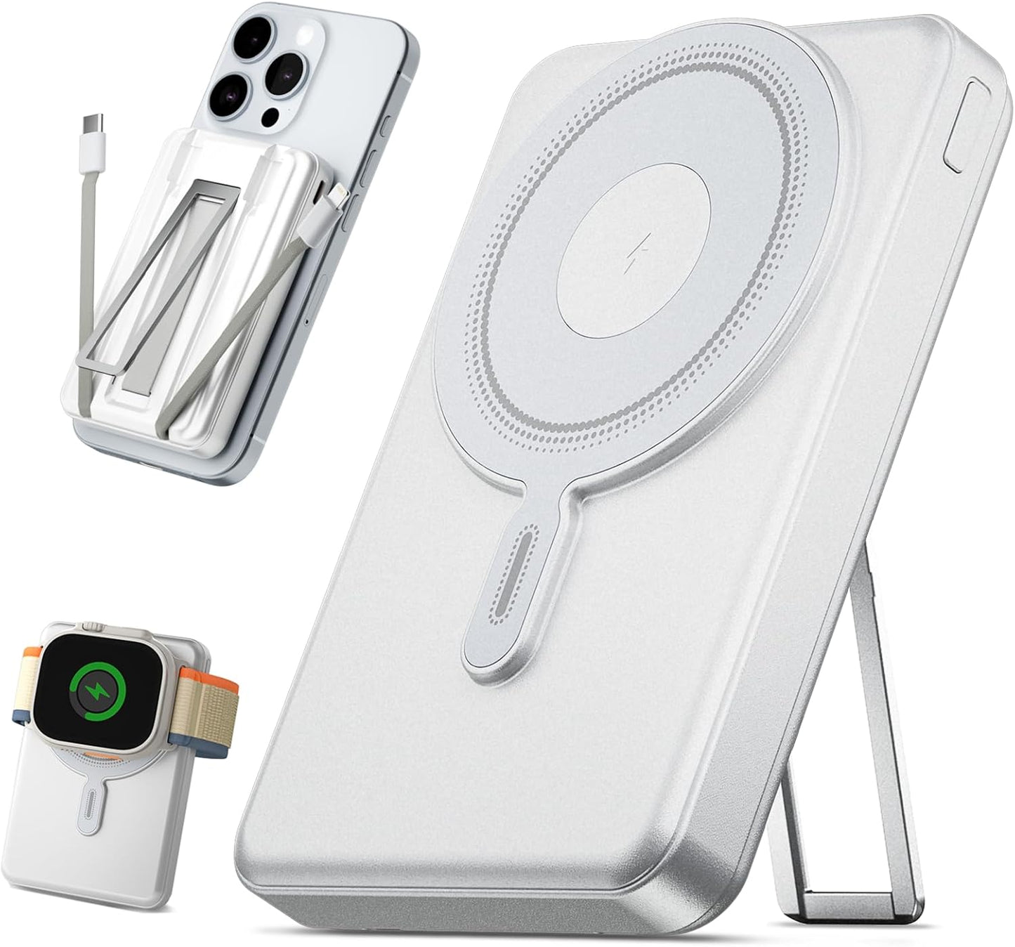 Magnetic Wireless Battery Pack for iPhone 16 Pro Max and More