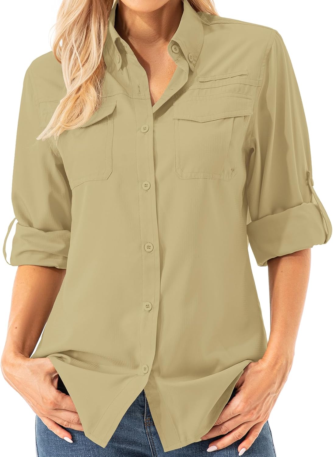 Womens UPF 50+ UV Sun Protection Long Sleeve Outdoor Shirts