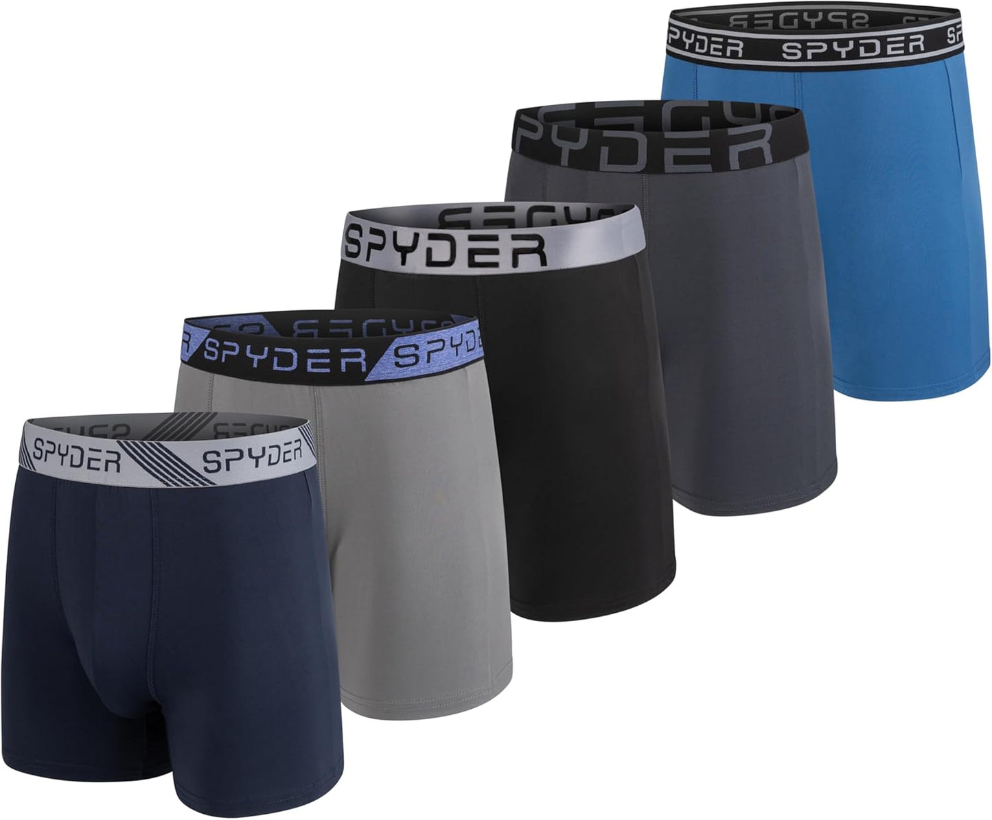 Spyder Mens Boxer Briefs 5 Pack for Ultimate Comfort and Support