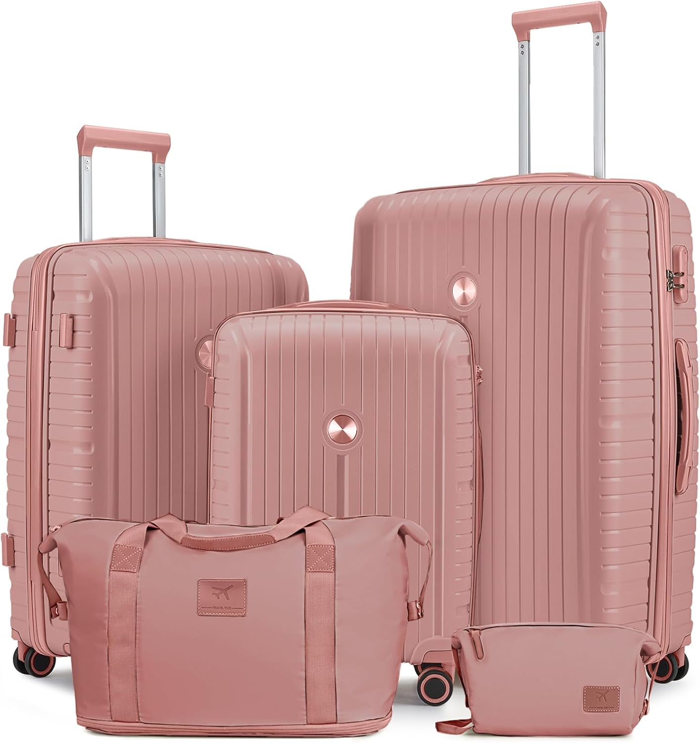 Joyway 5 Piece Luggage Set with Hardshell Carry-on Suitcase