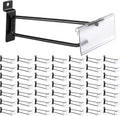 8 in Slatwall Hooks with Label Holder Slot Board Accessories - Pack