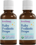 LOVEBUG Baby Probiotic Drops - Organic Infant Probiotics for Tummy