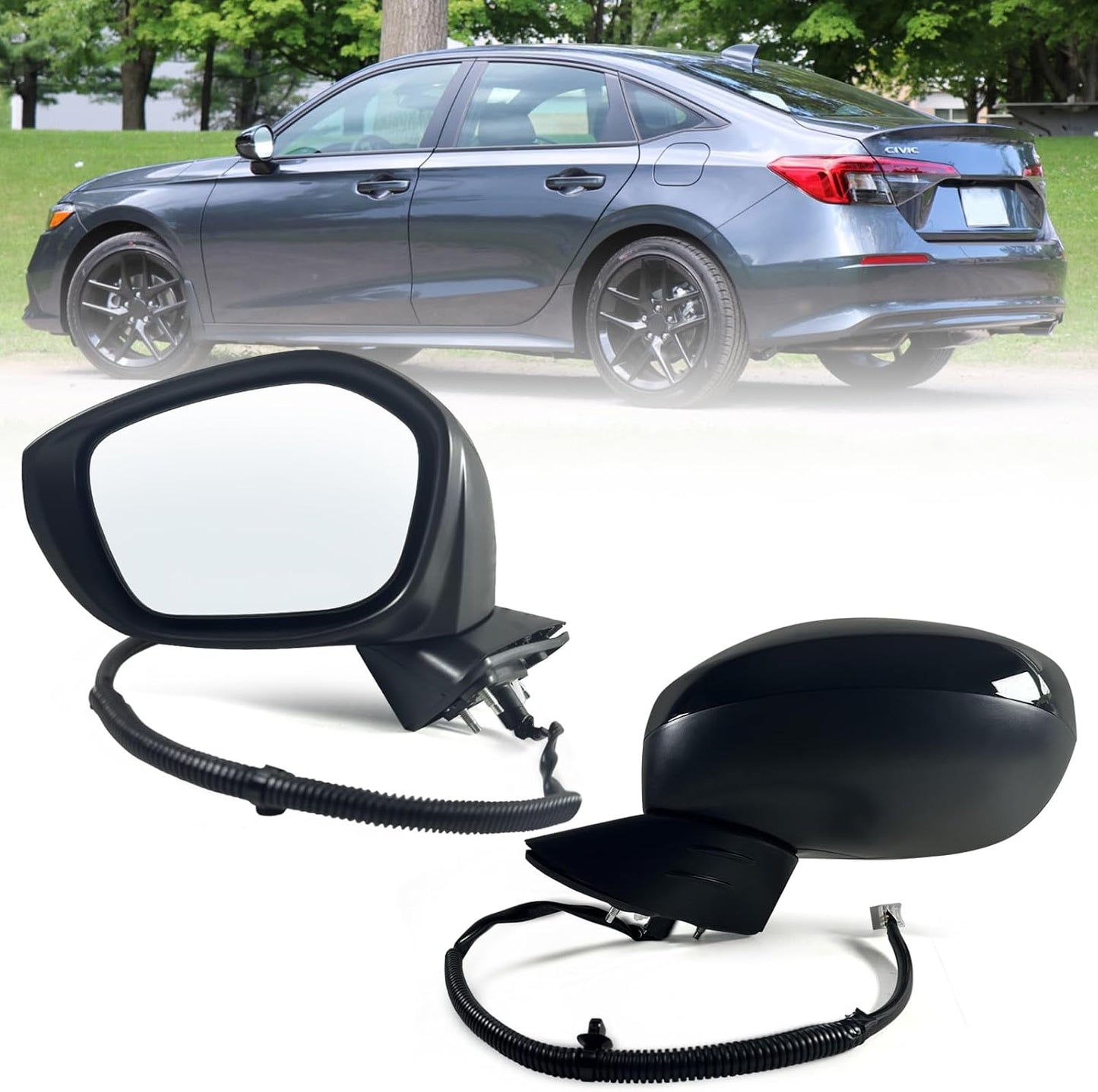 Left Driver Side Mirror for 2022-2025 Honda Civic Sedan/Hatchback