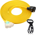 25 FT Flat RV Generator Adapter Cord NEMA TT-30P to 5-20R/5-15R