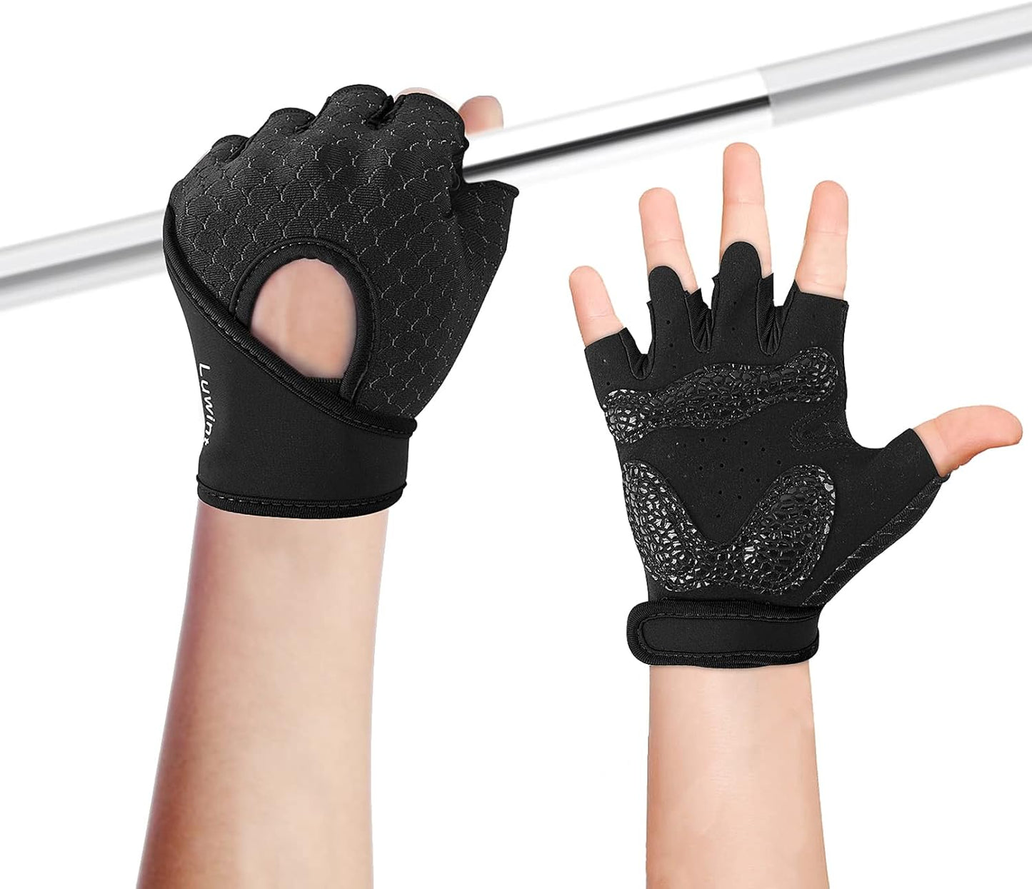 Kids Ventilated Grip Workout Gloves by Luwint