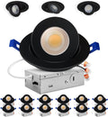 4 in Gimbal LED Recessed Lights 5CCT Black - Adjustable Directional