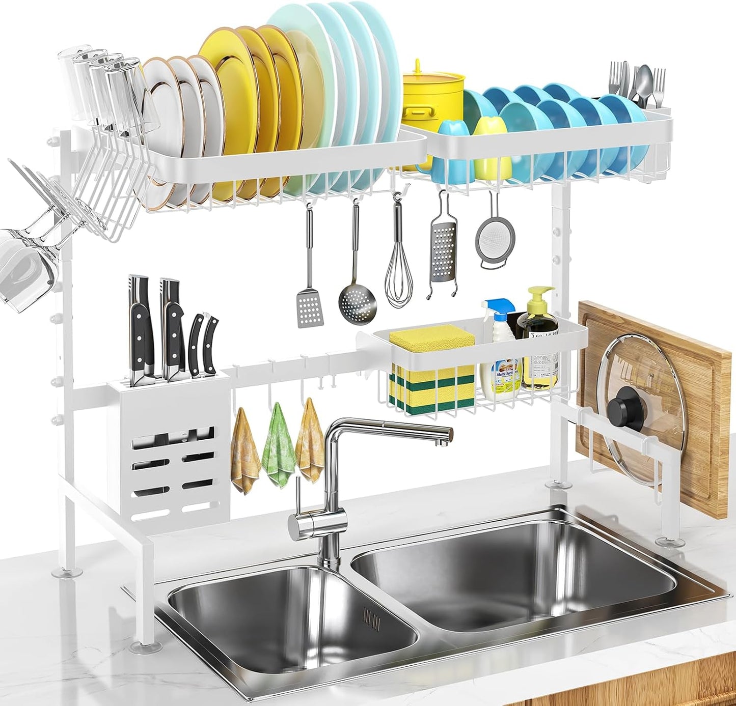 Merrybox Over The Sink Dish Drying Rack for Kitchen Organization