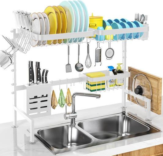 Merrybox Over The Sink Dish Drying Rack for Kitchen Organization