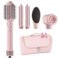 Dual Voltage Hot Air Styler Wrap 5-in-1 Hair Dryer Brush - Travel