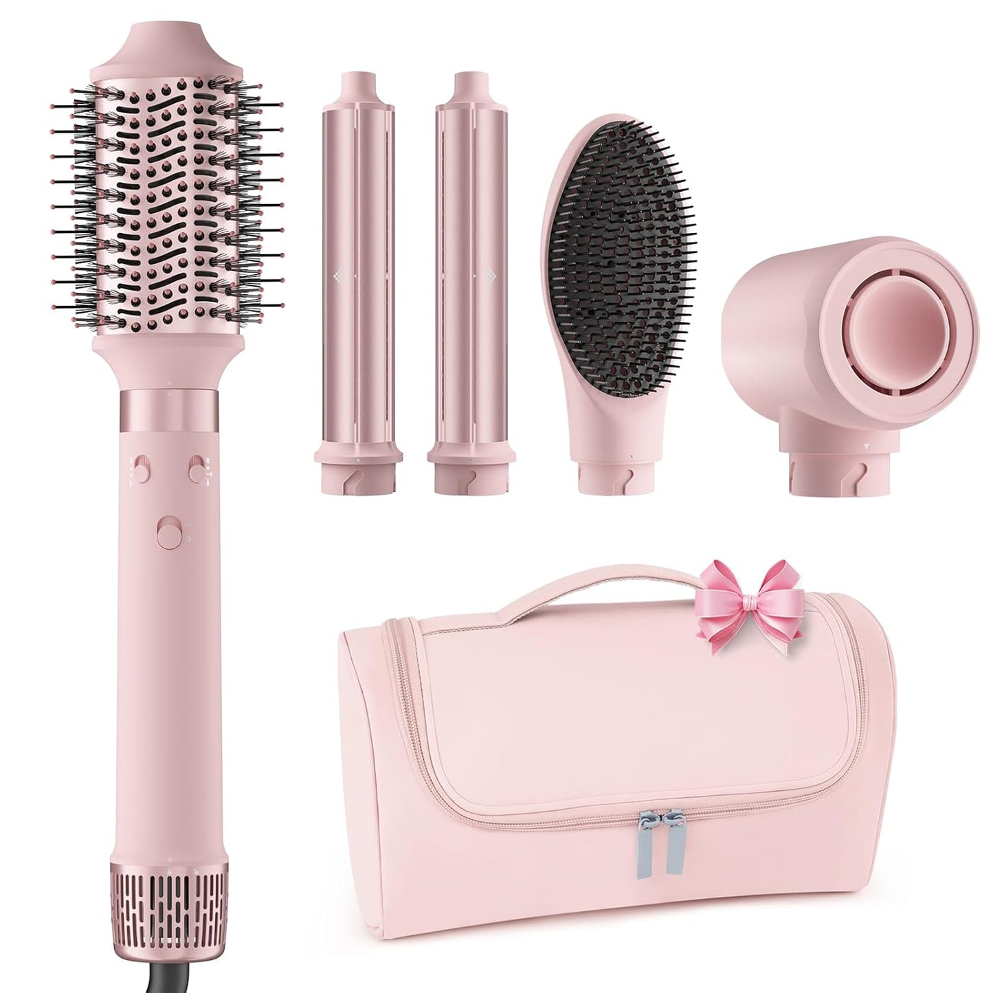 Dual Voltage Hot Air Styler Wrap - 5 in 1 Hair Dryer Brush