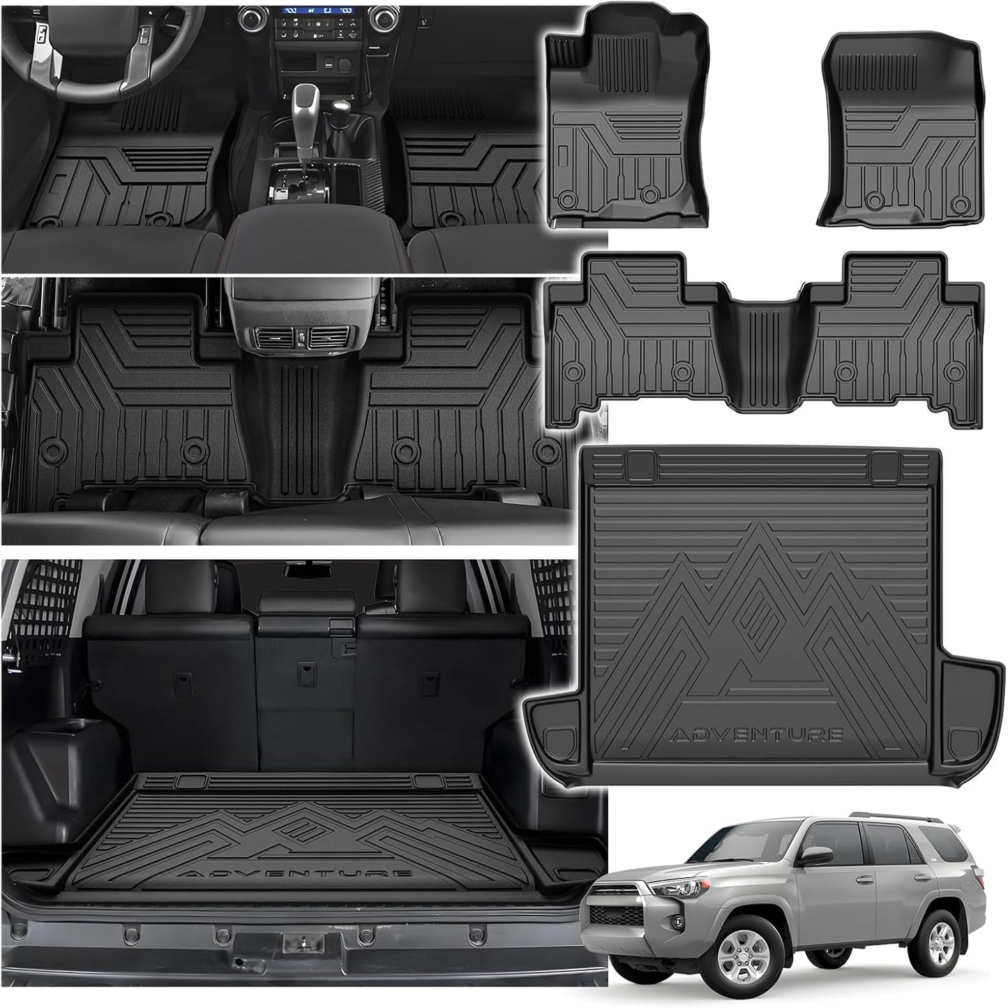 Powerty Floor Mat & Cargo Liner for Toyota 4Runner 2013-2024