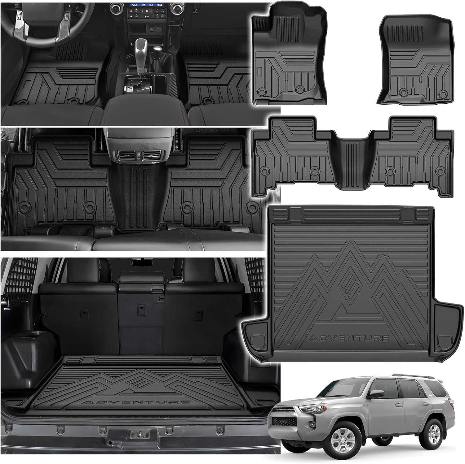 Powerty Floor Mat & Cargo Liner for Toyota 4Runner 2013-2024