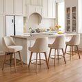 IWOOD Mid Century Modern Counter Height Bar Stools Set of 4