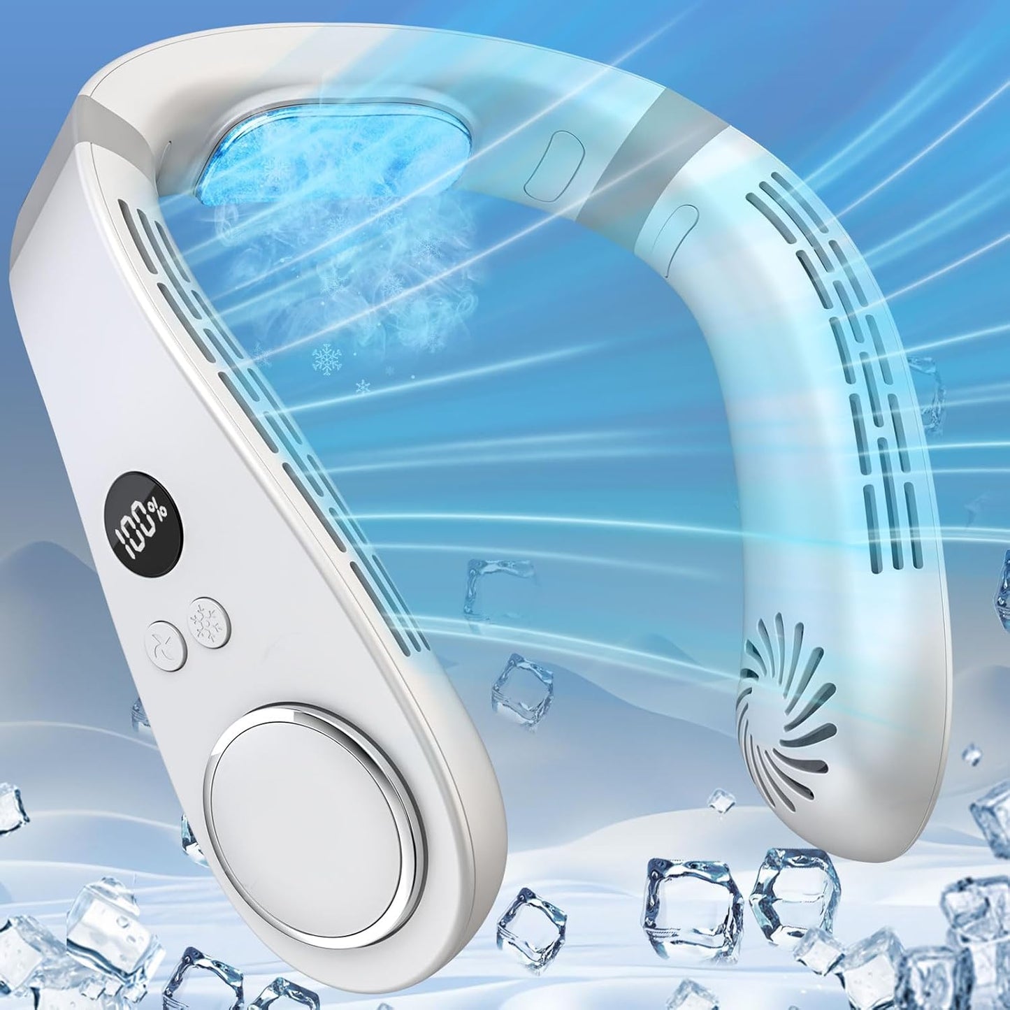 Portable White Mini Personal Fan AC ~ Stay Cool Anywhere!
