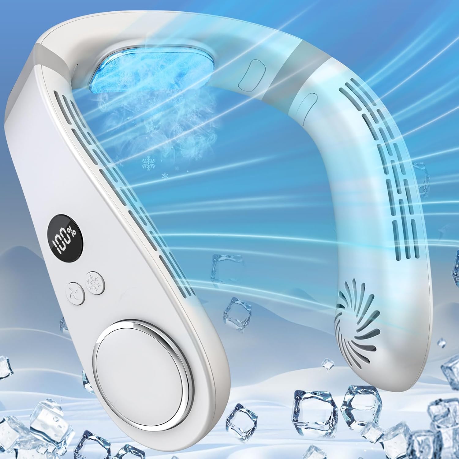 Portable White Mini Personal Fan AC ~ Stay Cool Anywhere!
