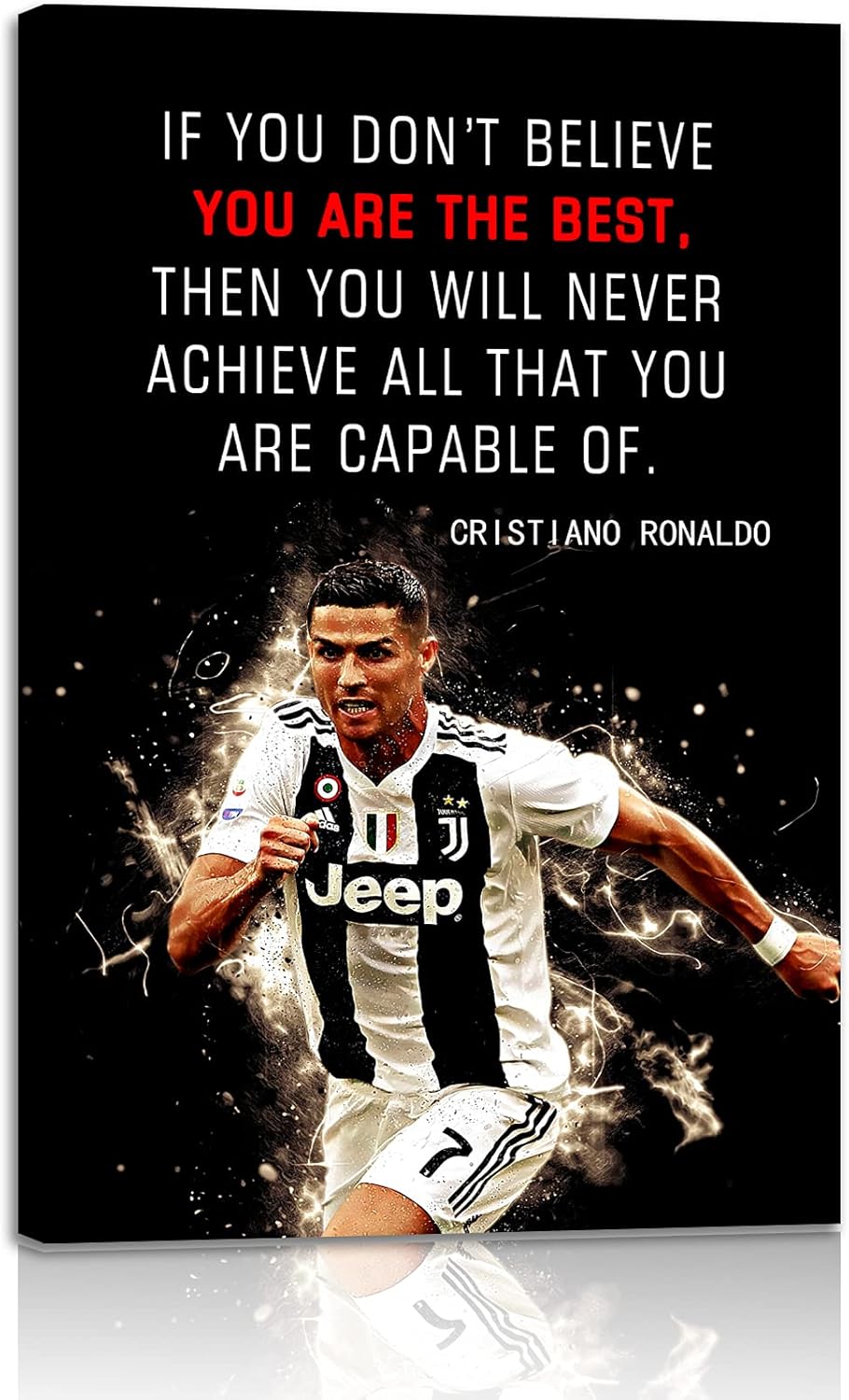 Inspirational Football Sports Decor Canvas Wall Art for Home