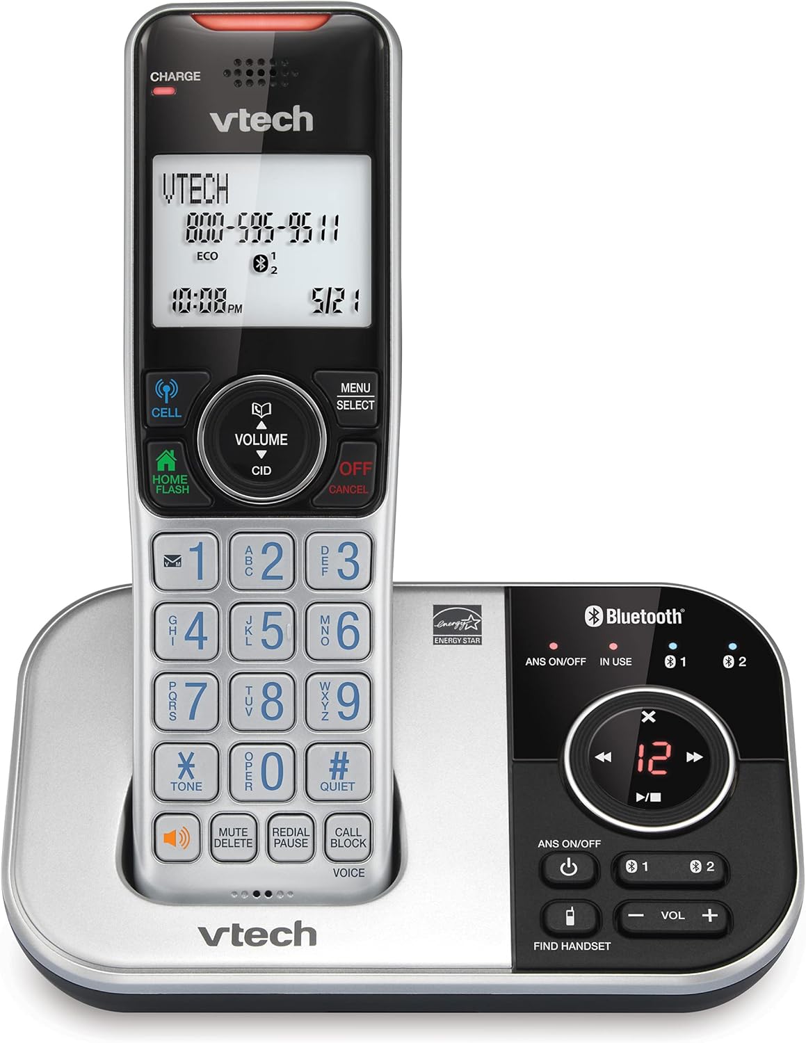 VTech VS112 Cordless Phone with Smart Call Blocker and More