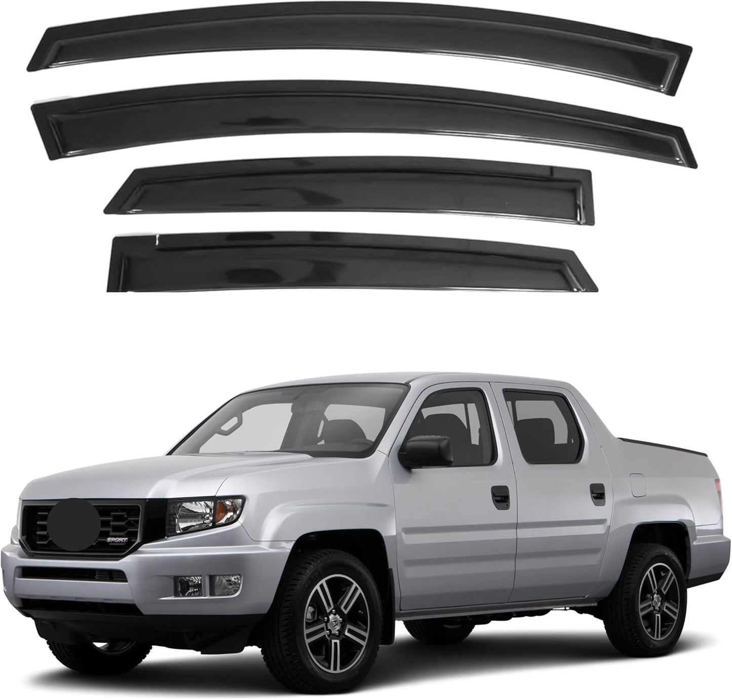 IG Window Visor for Honda Ridgeline 2006-2014 - Durable Rain Guard