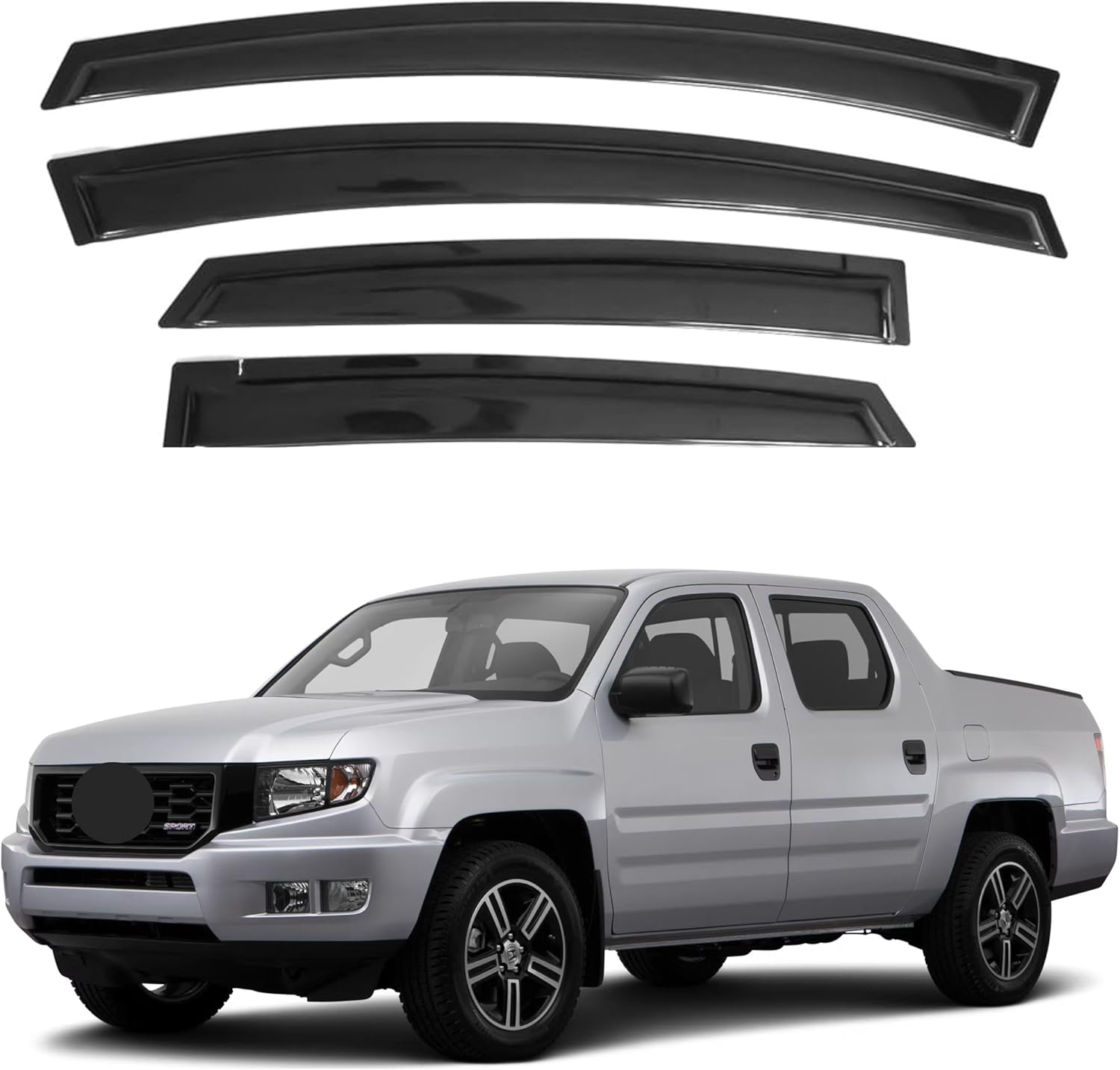 IG Window Visor for Honda Ridgeline 2006-2014 - Durable Rain Guard
