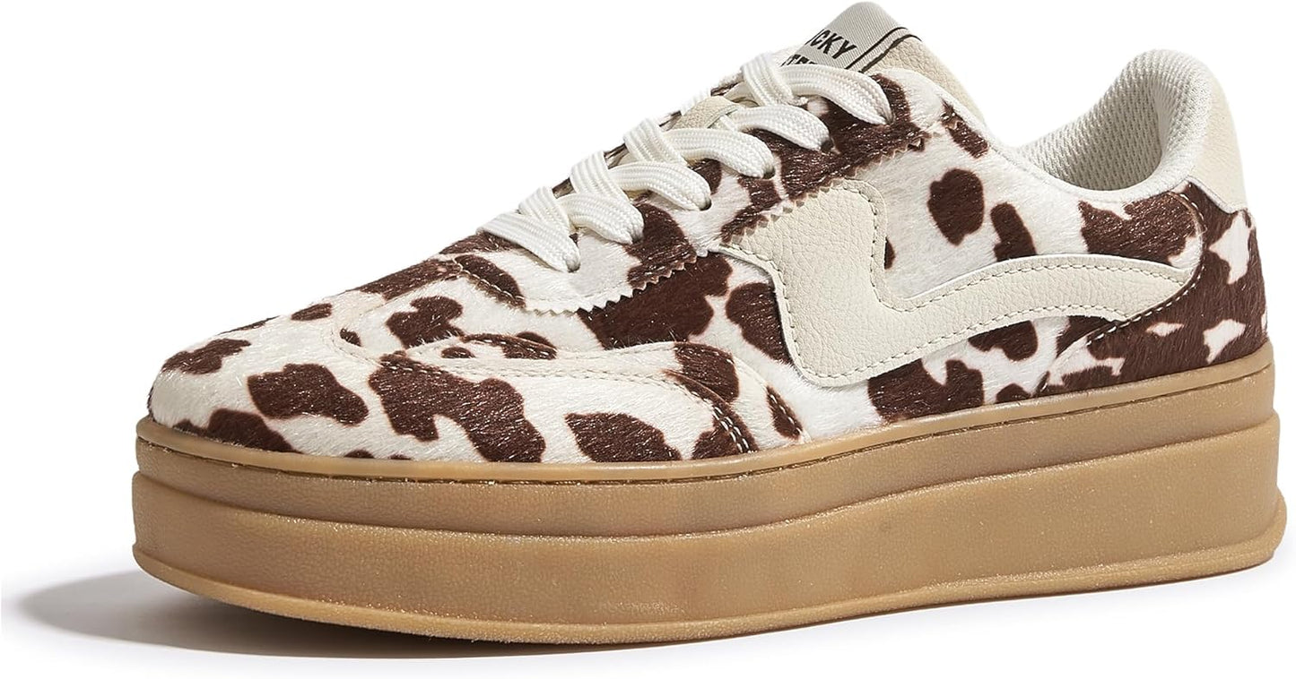 LUCKY STEP Women's Platform Fashion Sneakers with Thick Sole