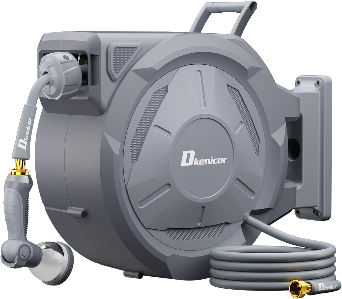 5/8 inch 110 ft Retractable Hose Reel for Easy Garden Watering
