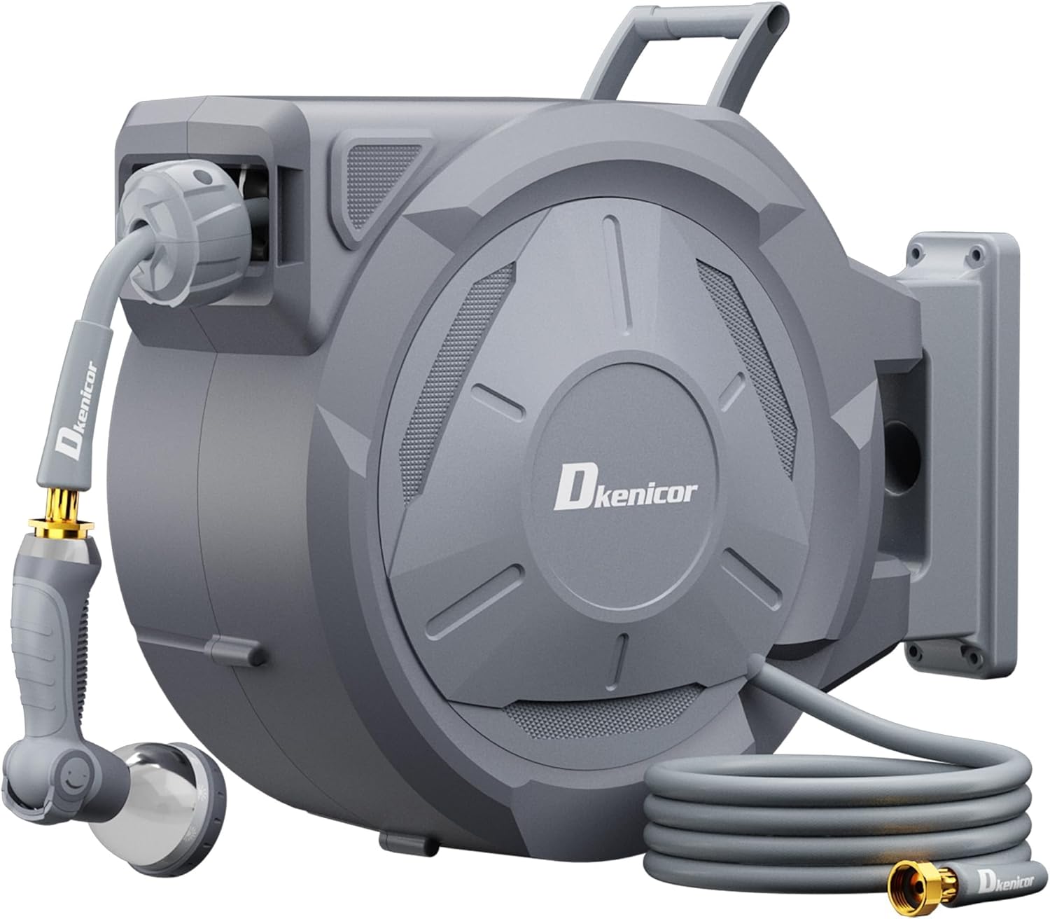 5/8 inch 110 ft Retractable Hose Reel for Easy Garden Watering