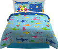 Baby Shark Super Soft Comforter and Sheet Set for Kids