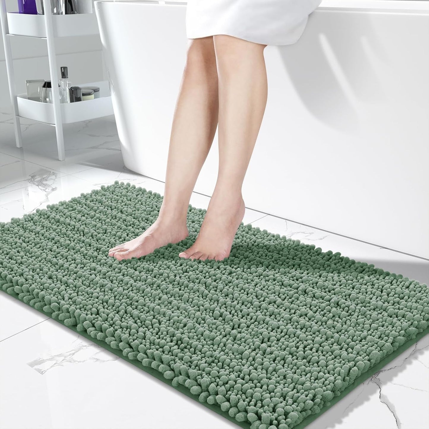 Yimobra Bathroom Runner Rug 55x24 Inch - Soft Chenille Mat
