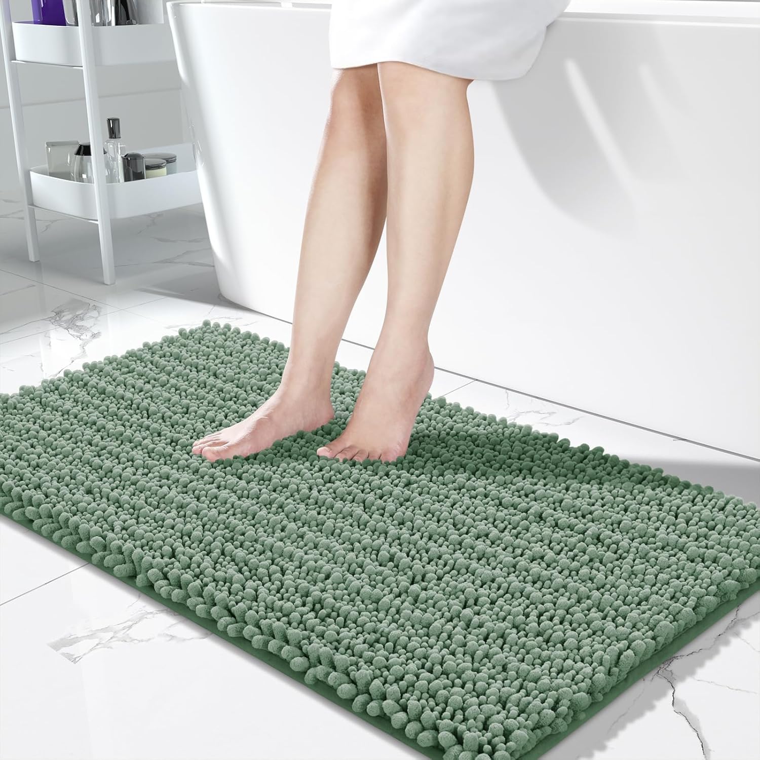 Yimobra Bathroom Runner Rug 55x24 Inch - Soft Chenille Mat