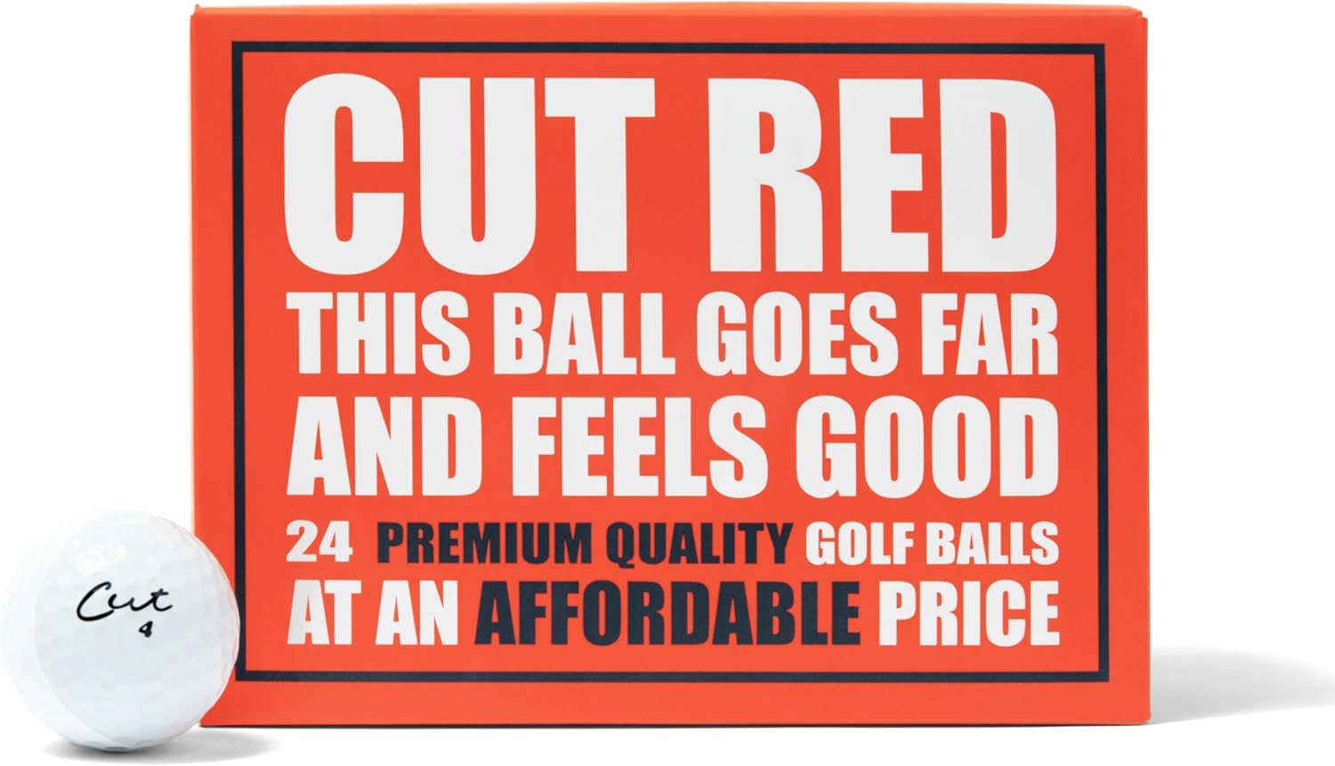 Enhance Accuracy with Cut Red Golf Balls - 24 Balls