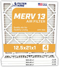 Filter King 12.5x21x1 Air Filter 4-Pack - MERV 13 Performance