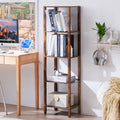 54in Tall Bookshelf 5-Tier Small Narrow Bookcase - Slim Farmhouse
