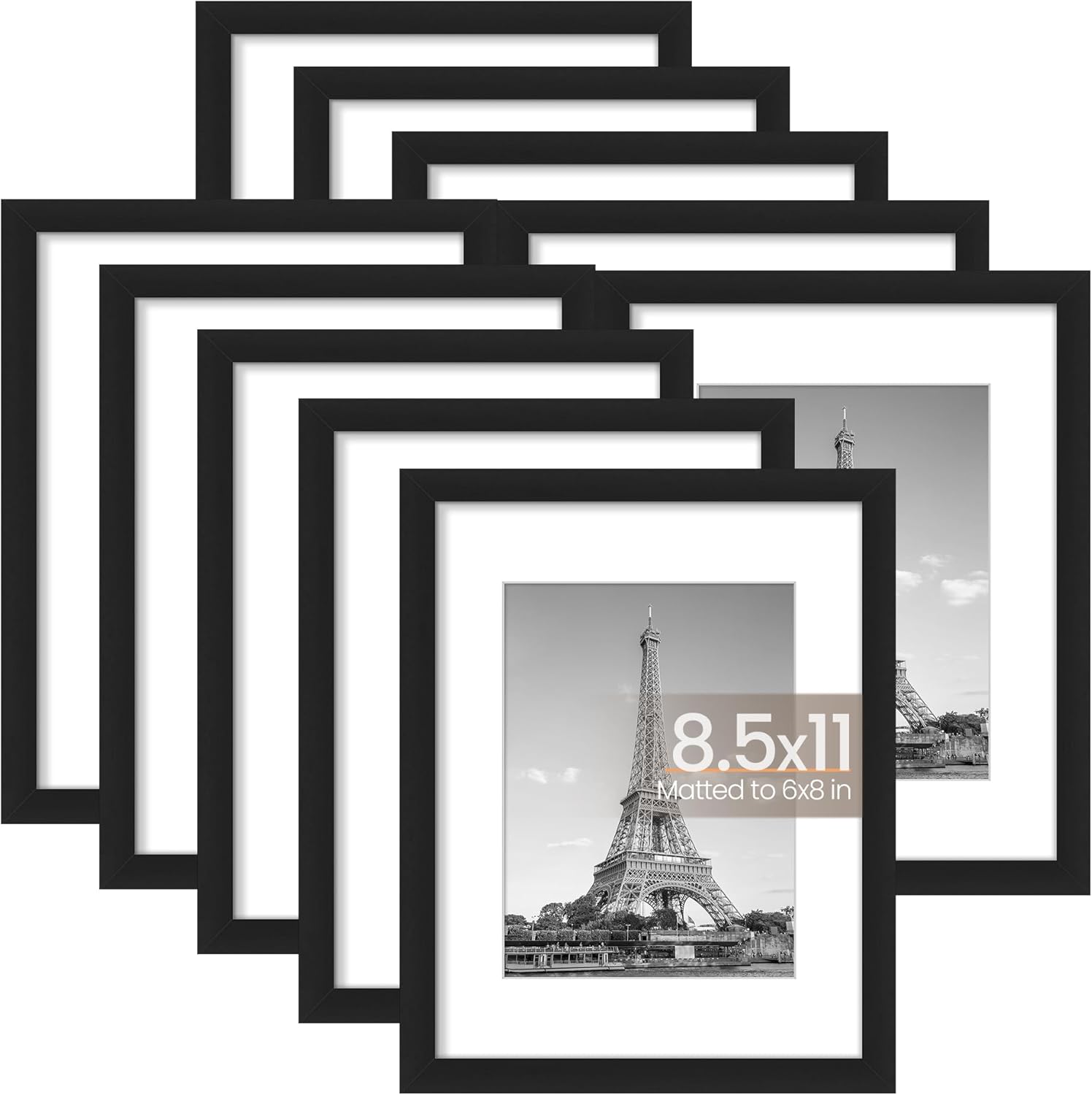 Upsimples 8.5x11 Picture Frame Set of 10 for Home Decor