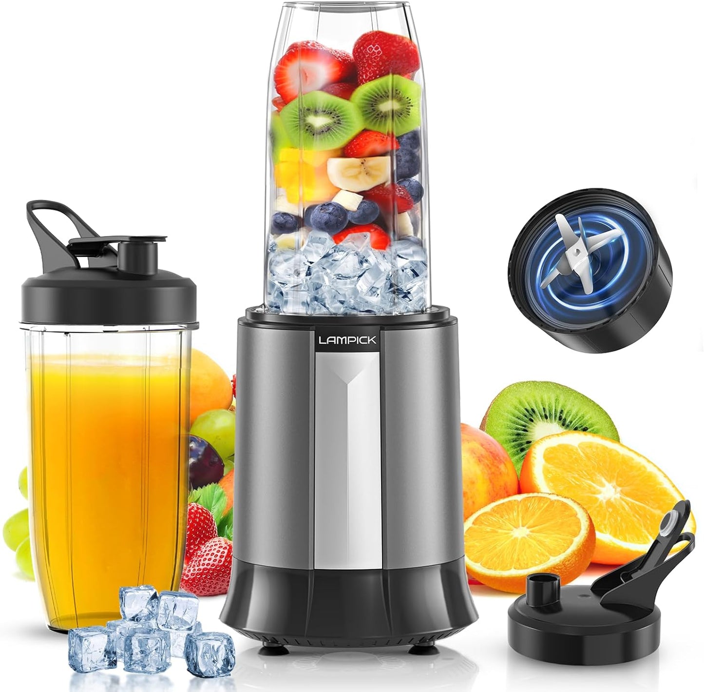 1300W Smoothie Blender - Blend On-the-Go with 2 Bottles!