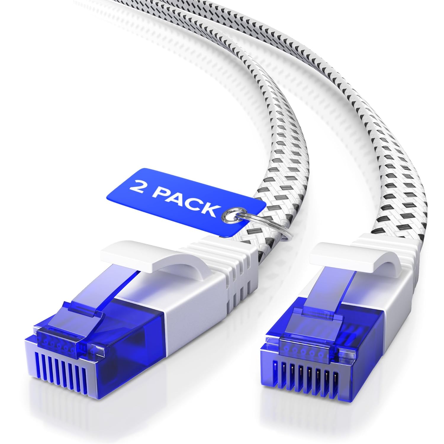 Maximm Cat 6 Ethernet Cable 25 ft 2 Pack for Gaming and More