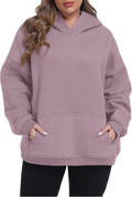 Women Plus Size Hoodies Fleece-Lined Thick Sweatshirt - Cozy Oversized