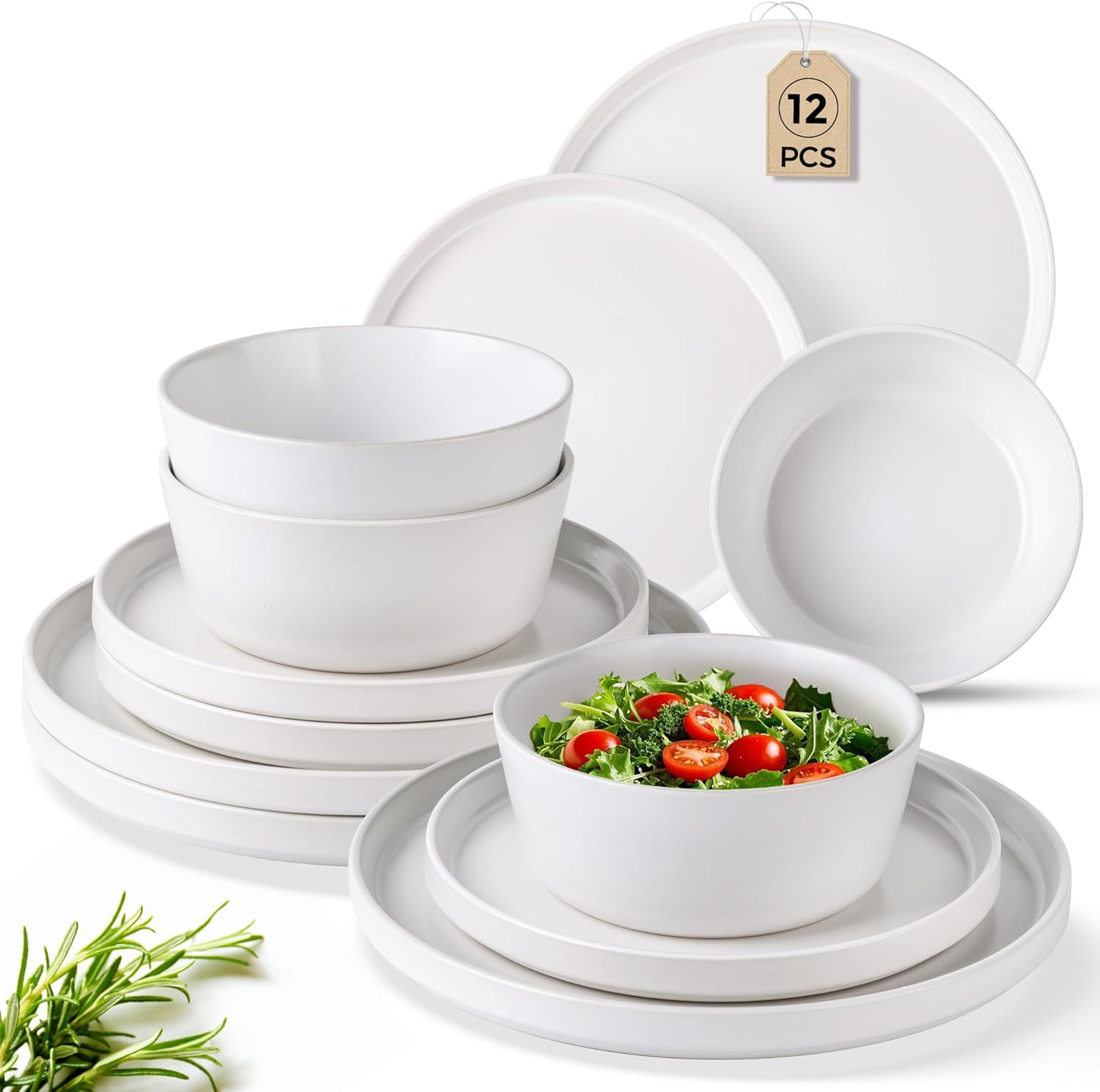 AmorArc Ceramic Dinnerware Sets for 4 - Elegant and Durable