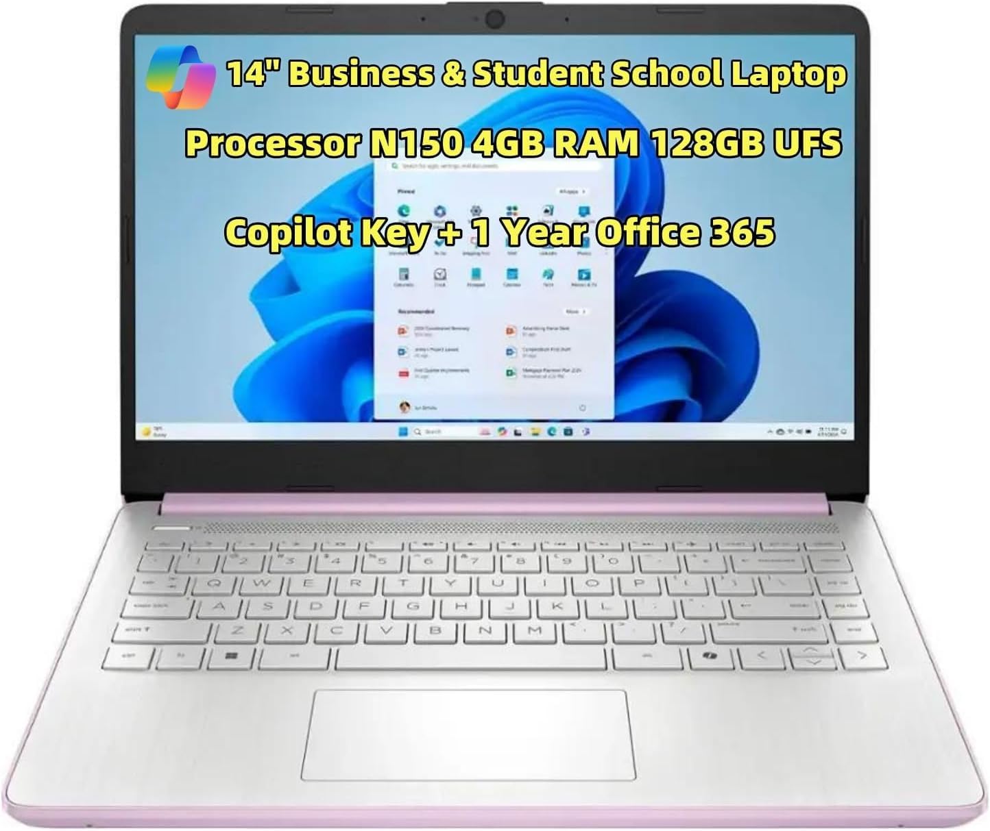New Business & Student School Laptop with 14 in HD Display