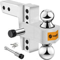 Tow Hitch Fits 2.5ft Receiver, 6ft Drop/Rise Dual Ball - Heavy Duty