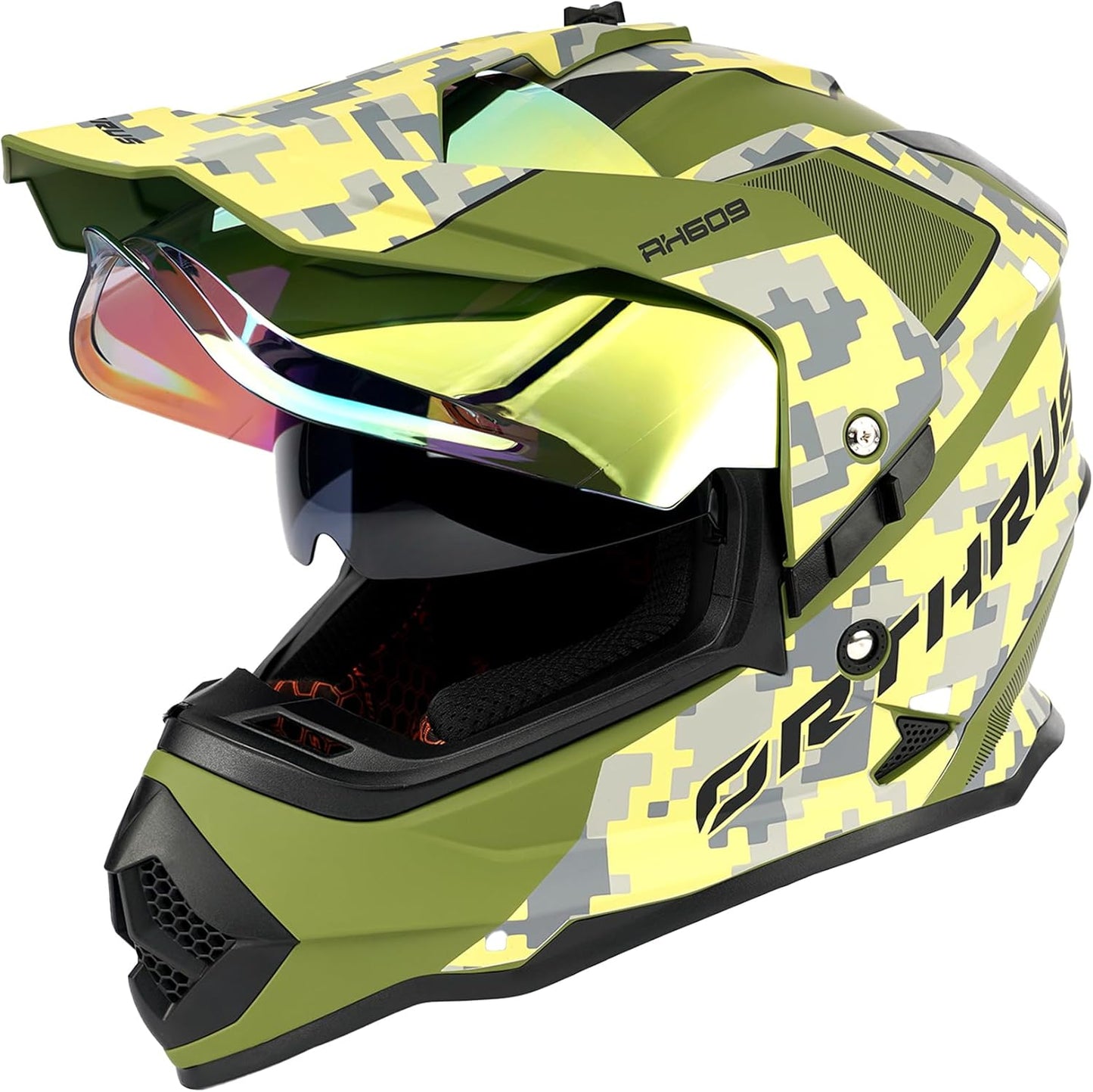 Orthrus DOT Certified Dual Sport Multicam Adventure Helmet Review