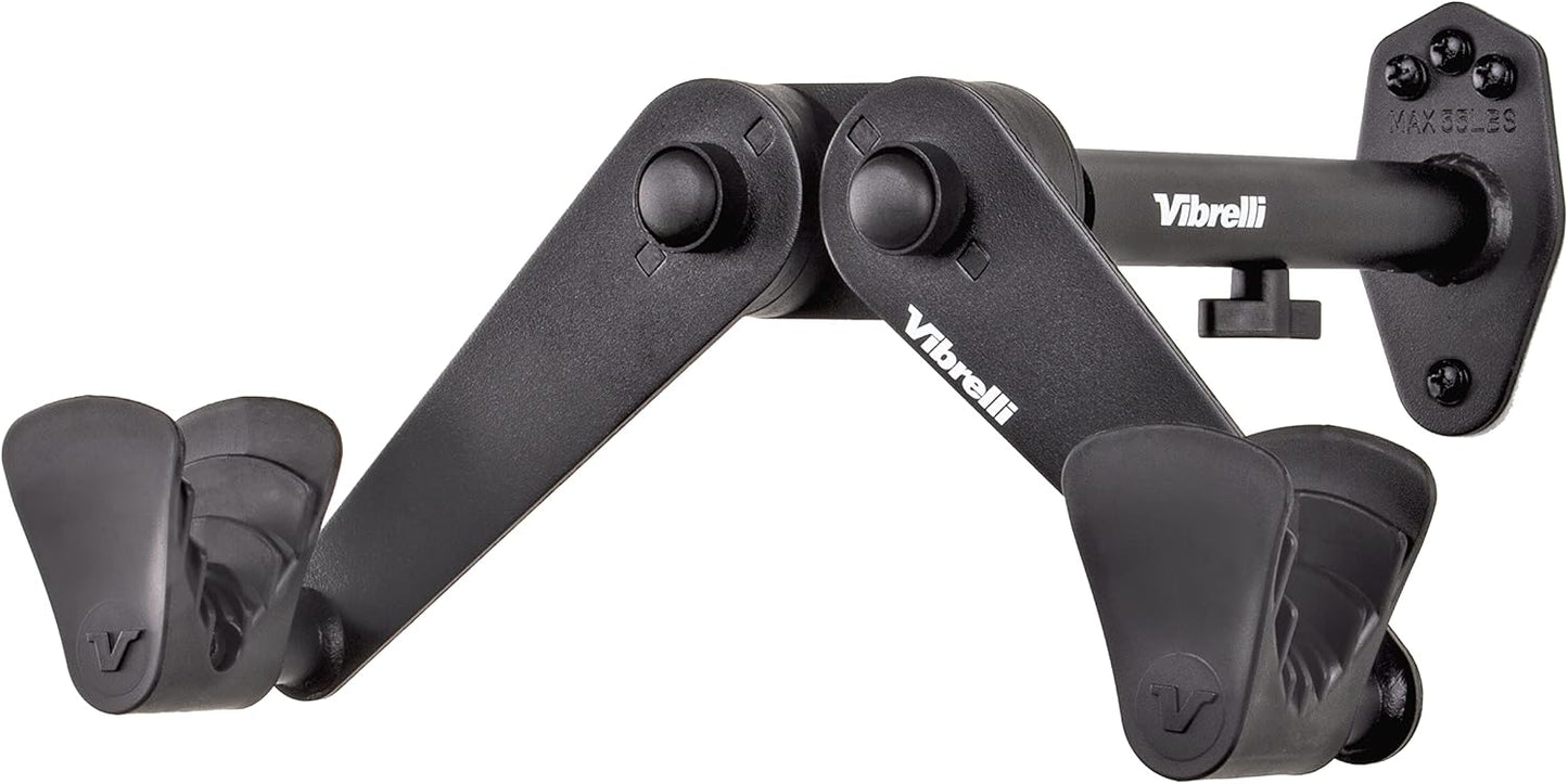 Vibrelli Bike Wall Mount - Adjustable Horizontal Storage Rack