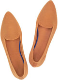 Women's Knit Pointed Toe Loafer Flats - Comfortable SlipOn