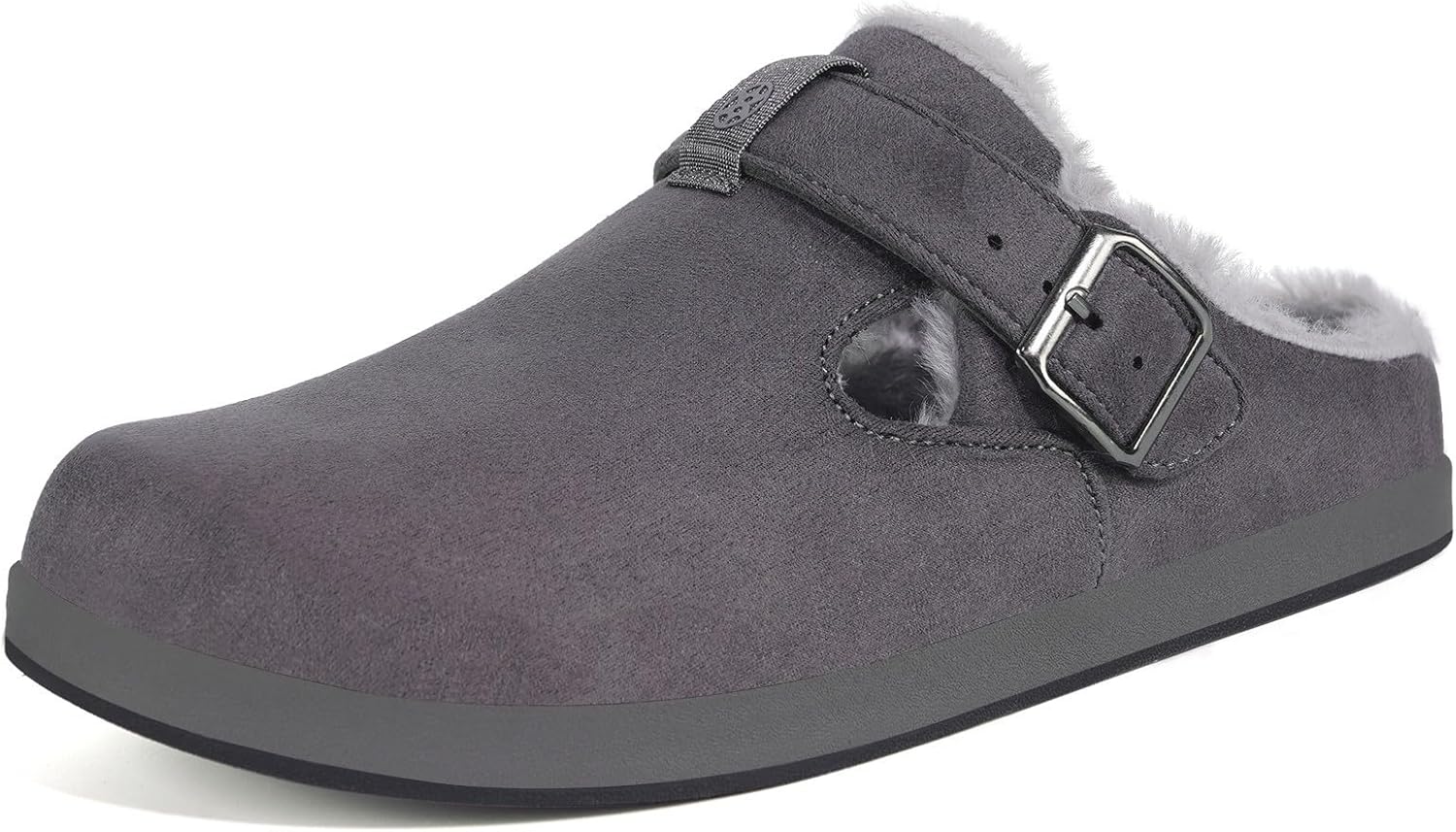 Fur Lined Clogs for Women Men Suede Winter Slippers Comfort