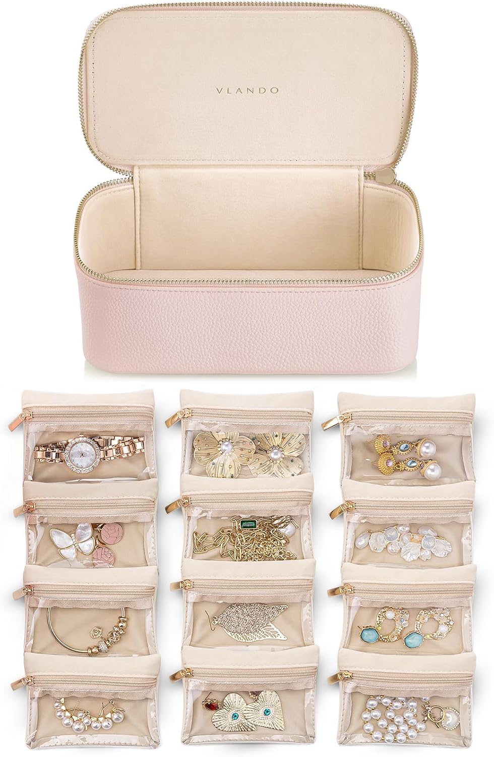 Vlando Jewelry Box Organizer for Travel and Special Occasions