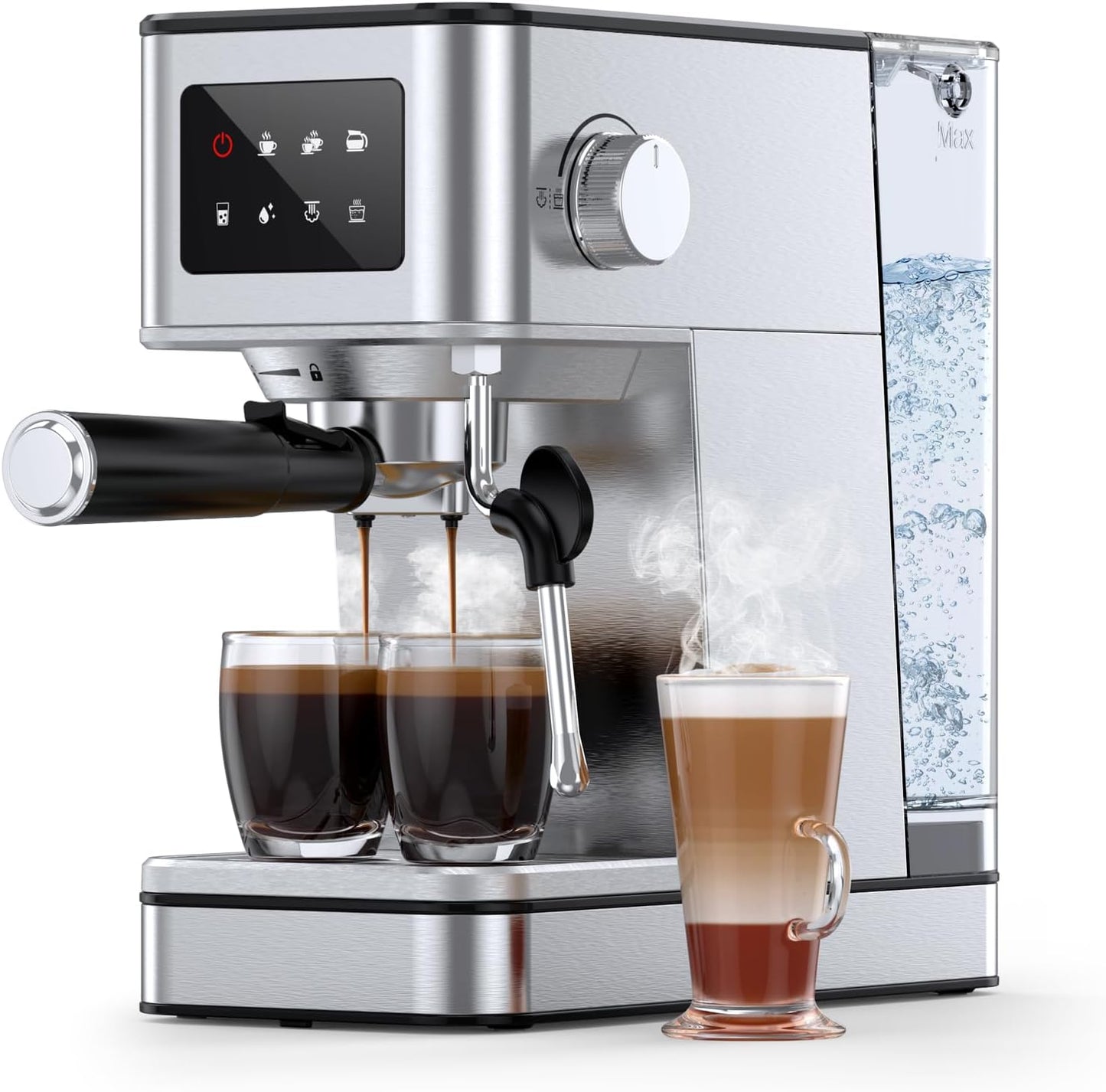 Professional 20 Bar Espresso Machine - Perfect Lattes, Compact Design