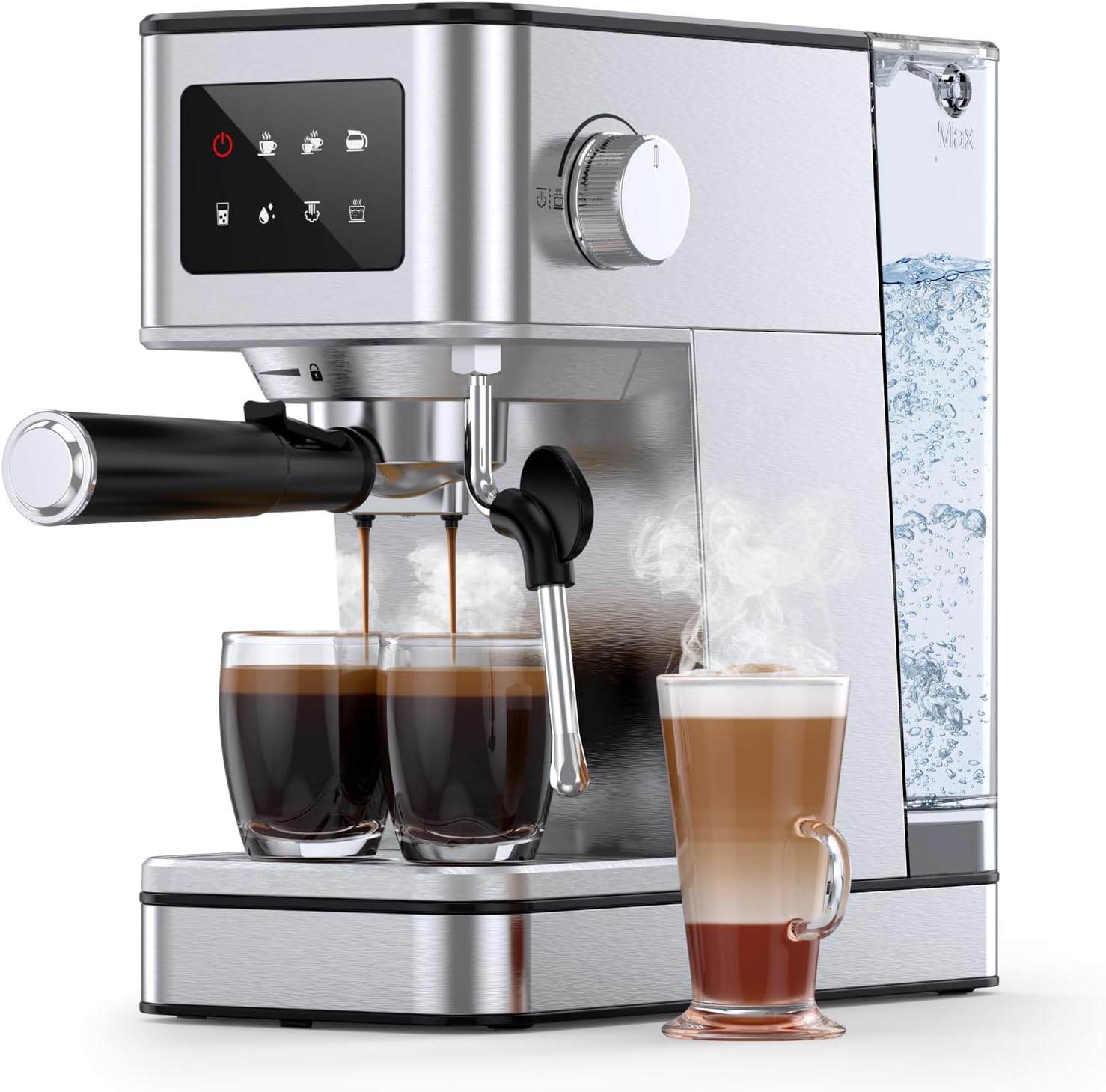 Professional 20 Bar Espresso Machine - Perfect Lattes, Compact Design