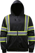 High visibility Hoodie for Men Class3 Hi Vis Hoodie with Zipper