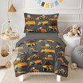 Toddler Bedding Set for Boys with Construction Trucks - Soft 4-Piece