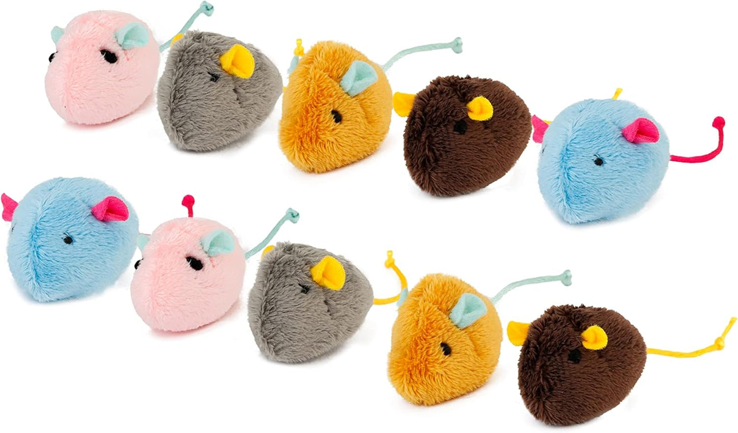 Hartz Cattraction 10-Count Crinkle Mice - Irresistible Silver Vine & Catnip